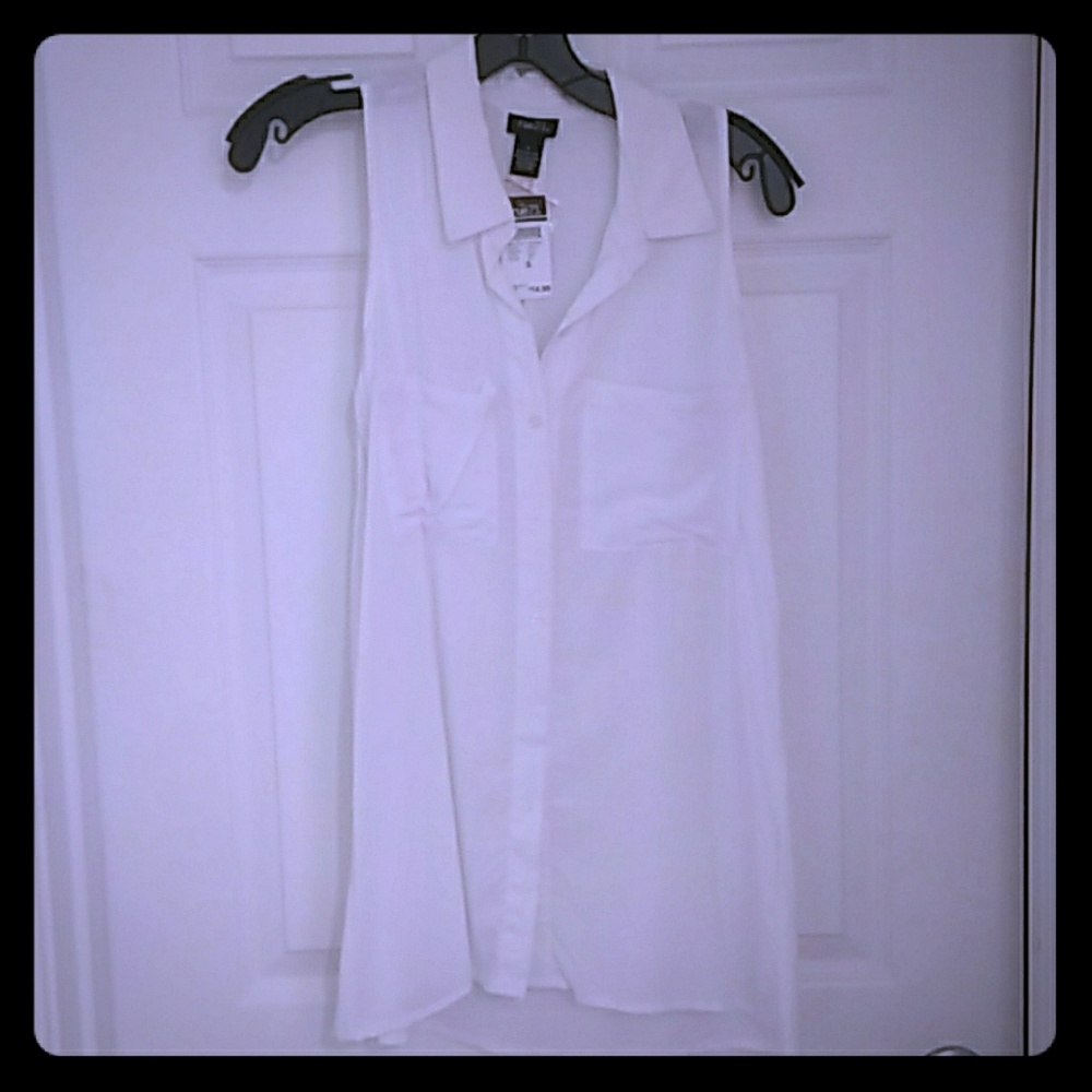 High low collared tank